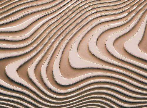 AS Creation DesignWalls 2 vlies anyagú barna színű 3d, hullámos modern poszter