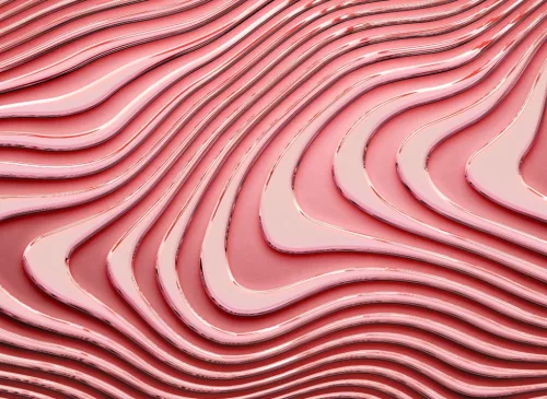 AS Creation DesignWalls 2 vlies anyagú rózsaszín színű 3d, hullámos modern poszter