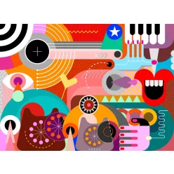  AS Creation DesignWalls 2 vlies anyagú kék, zöld, narancssárga, lila, piros, sárga, barna színű absztrakt modern poszter