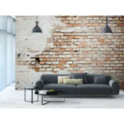   AS Creation DesignWalls 2 vlies anyagú beige, terrakotta, barna színű koptatott, téglamintás modern poszter