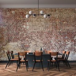   AS Creation DesignWalls 2 vlies anyagú barna, beige, rózsaszín, szürke színű téglamintás modern poszter