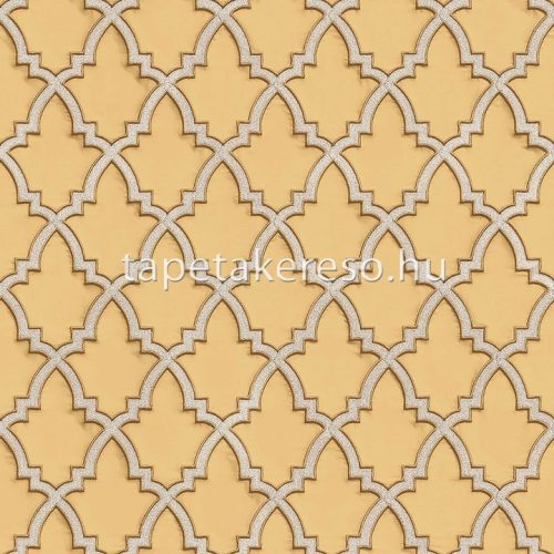 Design ID Wallstitch vlies, vinyl anyagú sárga, barna színű geometriai modern tapéta