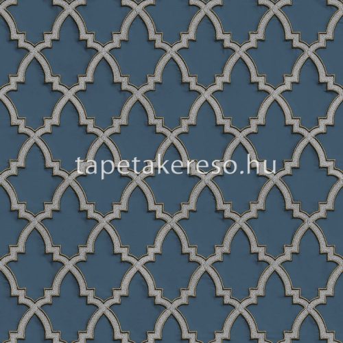Design ID Wallstitch vlies, vinyl anyagú kék, szürke színű geometriai modern tapéta