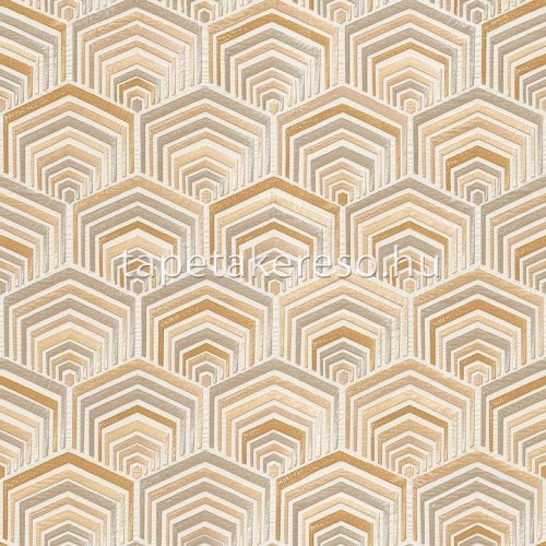 Design ID Wallstitch vlies, vinyl anyagú barna, szürke, csillámos színű geometriai modern tapéta