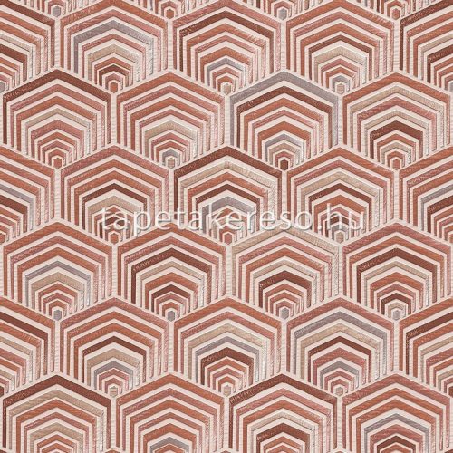 Design ID Wallstitch vlies, vinyl anyagú mályva, barna, csillámos színű geometriai modern tapéta