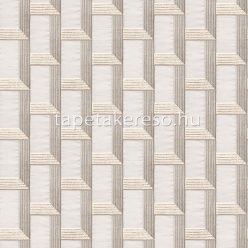   Design ID Wallstitch vlies, vinyl anyagú barna, csillámos színű 3d, geometriai modern tapéta
