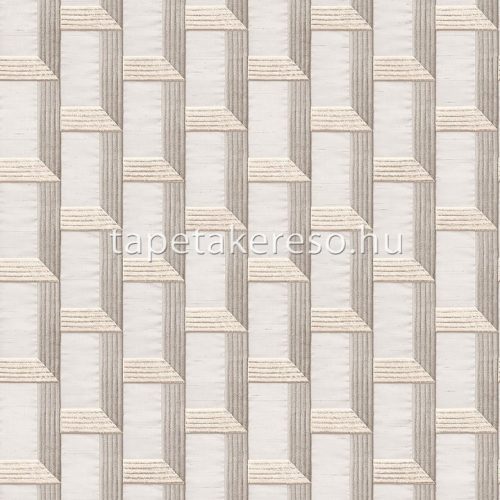 Design ID Wallstitch vlies, vinyl anyagú barna, csillámos színű 3d, geometriai modern tapéta