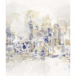   Khroma Wall Design 3 vlies, vinyl anyagú beige, kék, barna színű város, épület modern poszter