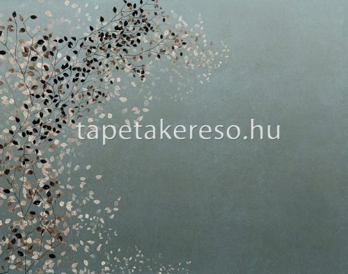 Khroma Wall Design 3 vlies, vinyl anyagú kék, barna színű ágas, leveles modern poszter