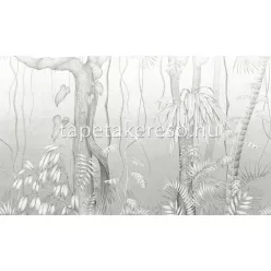   Khroma Wall Design 3 vlies, vinyl anyagú szürke, fehér színű leveles, fás modern poszter