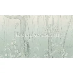   Khroma Wall Design 3 vlies, vinyl anyagú türkiz, törtfehér színű leveles, fás modern poszter