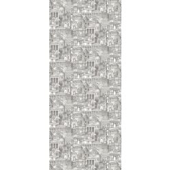   Khroma Wall Design 3 vlies, vinyl anyagú szürke, fehér színű város, épület modern poszter