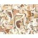 Khroma Wall Design 3 vlies, vinyl anyagú törtfehér, barna, szürke, mályva színű absztrakt modern poszter