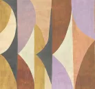 Khroma Amani vlies anyagú lila, barna, beige, fekete, mustársárga színű geometriai Modern tapéta