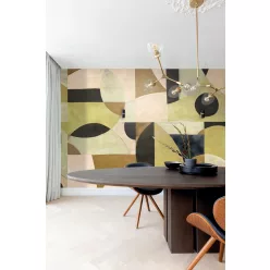   Khroma Aquila vlies anyagú fekete, zöld, barna, beige színű geometriai modern poszter