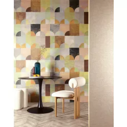   Khroma Aquila vlies anyagú zöld, barna, narancssárga, barack, fekete, szürke színű geometriai modern poszter