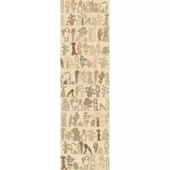   Khroma Joy vlies anyagú beige, barna, szürke színű növényes, etno, textilhatású modern poszter