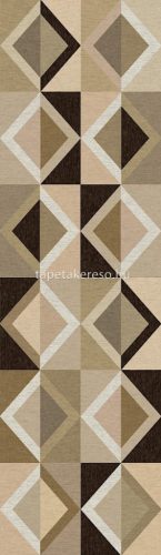 Khroma Joy vlies anyagú barna, beige, fekete színű geometriai, textilhatású modern poszter