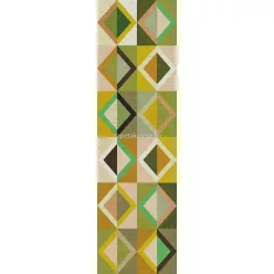   Khroma Joy vlies anyagú mustársárga, zöld, barack színű geometriai, textilhatású modern poszter
