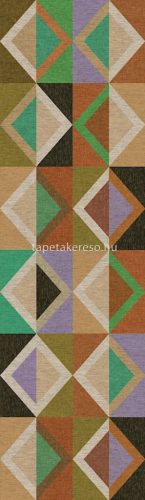 Khroma Joy vlies anyagú barna, zöld, lila, beige színű geometriai, textilhatású modern poszter