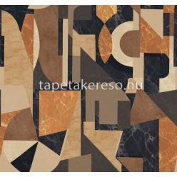   Khroma Rock vlies anyagú barna, beige, fekete színű márványos, geometriai modern tapéta