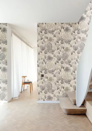 Khroma Mysa vlies anyagú barna, beige, szürke színű növényes modern poszter