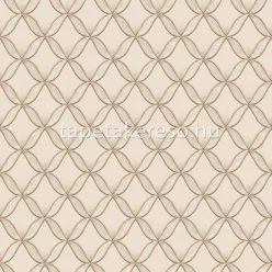   Design ID Fabric Touch vlies, vinyl anyagú beige, ezüst színű geometriai klasszikus tapéta