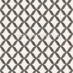   Design ID Fabric Touch vlies, vinyl anyagú fekete, fehér színű geometriai klasszikus tapéta