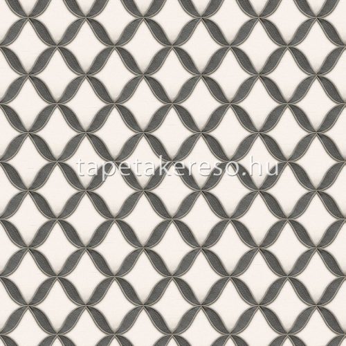 Design ID Fabric Touch vlies, vinyl anyagú fekete, fehér színű geometriai klasszikus tapéta