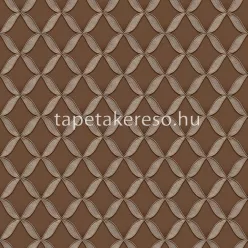   Design ID Fabric Touch vlies, vinyl anyagú barna, arany színű geometriai klasszikus tapéta