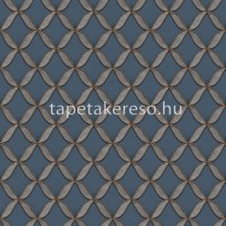   Design ID Fabric Touch vlies, vinyl anyagú kék, szürke színű geometriai klasszikus tapéta