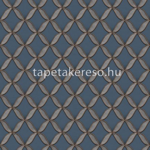 Design ID Fabric Touch vlies, vinyl anyagú kék, szürke színű geometriai klasszikus tapéta