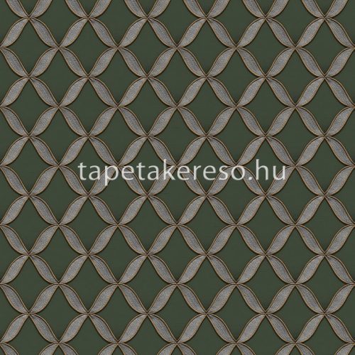 Design ID Fabric Touch vlies, vinyl anyagú zöld, szürke színű geometriai klasszikus tapéta