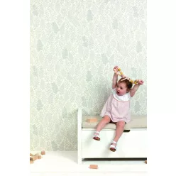   Khroma Be Happy vlies anyagú fehér, barna, szürke színű faágas gyerek tapéta