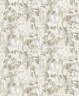 Khroma Aquila vlies anyagú beige, barna, fehér, gyöngyház színű épület, fás, festmény modern tapéta