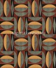 Khroma Aquila vlies anyagú bordó, zöld, barna, fekete színű geometriai modern tapéta