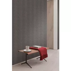  Khroma Aquila vlies anyagú fekete, kék, terrakotta színű csíkos, chevron, textilhatású modern tapéta