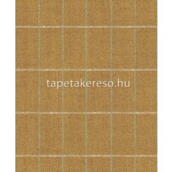   Khroma Aquila vlies anyagú rozsdabarna, fehér, zöld színű kockás, chevron, textilhatású modern tapéta