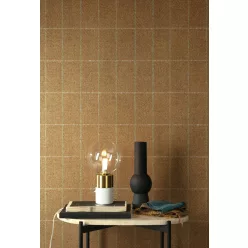   Khroma Aquila vlies anyagú rozsdabarna, fehér, zöld színű kockás, chevron, textilhatású modern tapéta