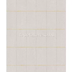   Khroma Aquila vlies anyagú szürke, fehér, mustársárga színű kockás, chevron, textilhatású modern tapéta