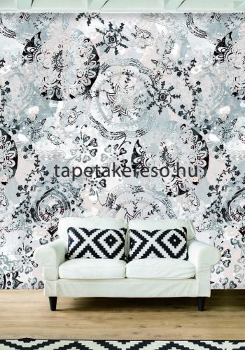 Behang Expresse COLOR CHOC vlies anyagú fekete, beige, szürke színű etno, mandala gyerek poszter