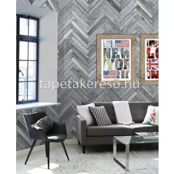   Behang Expresse NEW MATERIALS vlies anyagú szürke színű famintás modern poszter