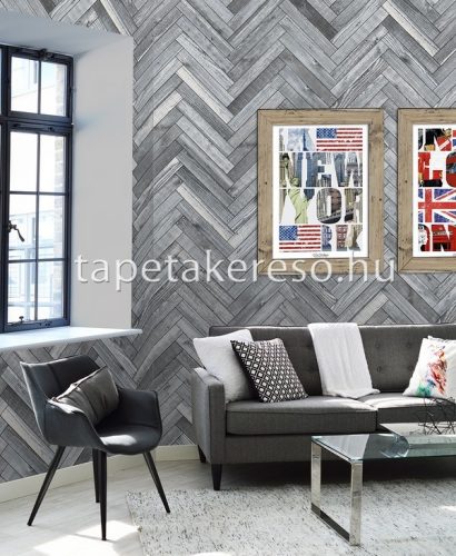 Behang Expresse NEW MATERIALS vlies anyagú szürke színű famintás modern poszter