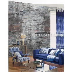   Behang Expresse NEW MATERIALS vlies anyagú szürke, barna, beige, lila színű téglamintás modern poszter