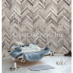   Behang Expresse NEW MATERIALS vlies anyagú barna, beige színű famintás modern poszter