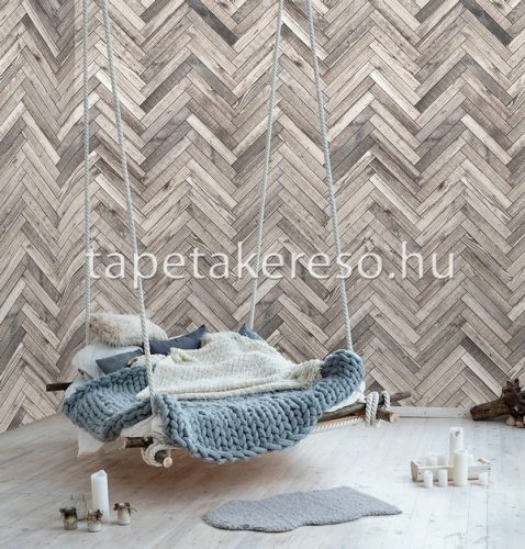 Behang Expresse NEW MATERIALS vlies anyagú barna, beige színű famintás modern poszter