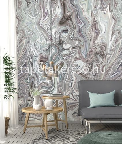 Behang Expresse NEW MATERIALS vlies anyagú lila, szürke, kék, barna színű absztrakt modern poszter