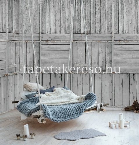 Behang Expresse NEW MATERIALS vlies anyagú barna, szürke színű famintás modern poszter