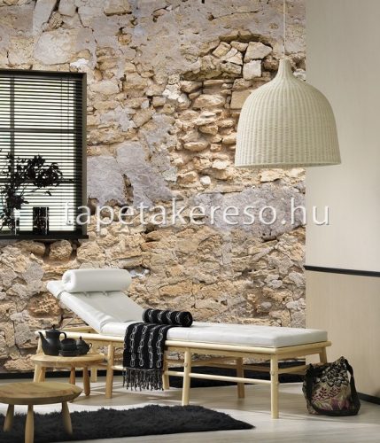 Behang Expresse NEW MATERIALS vlies anyagú szürke, beige színű köves modern poszter