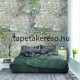 Behang Expresse NEW MATERIALS vlies anyagú szürke, beige, zöld színű téglamintás, vakolt modern poszter